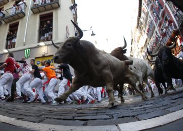 Sexto encierro de San Fermín 2019, en imágenes