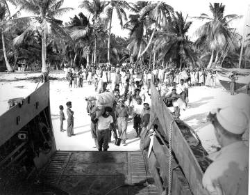 The islands of Bikini and Enewetak atolls were evacuated in the 40s of the last century. Most are still uninhabited.