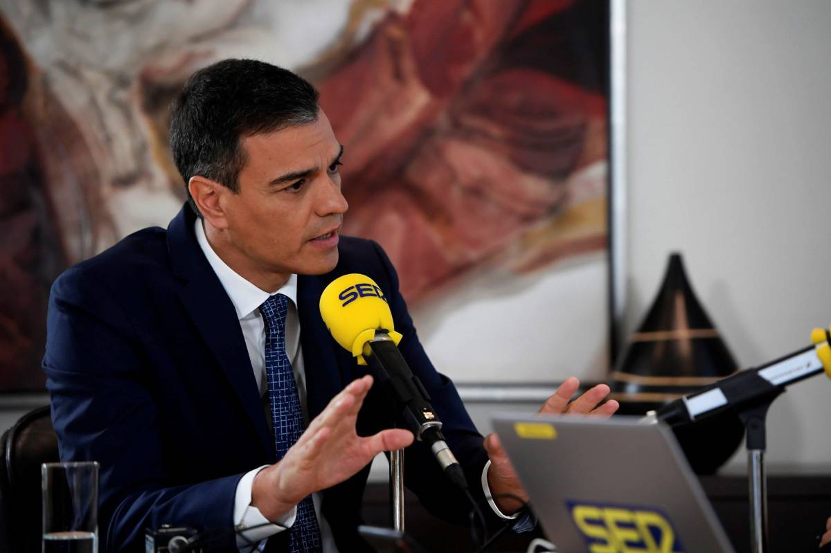 Pedro Sánchez during Monday’s radio interview.