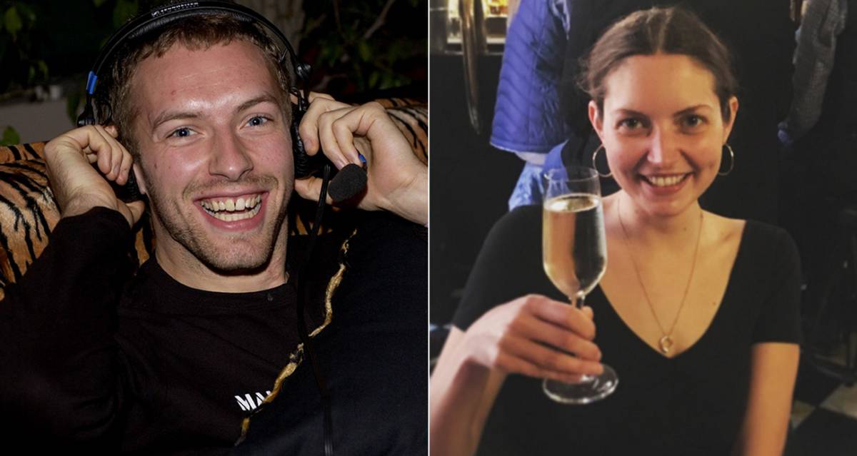 El cantante Chris Martin y su hermana, la actriz Nicola Wren.