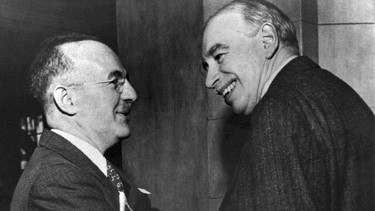 Harry Dexter White y John Maynard Keynes.