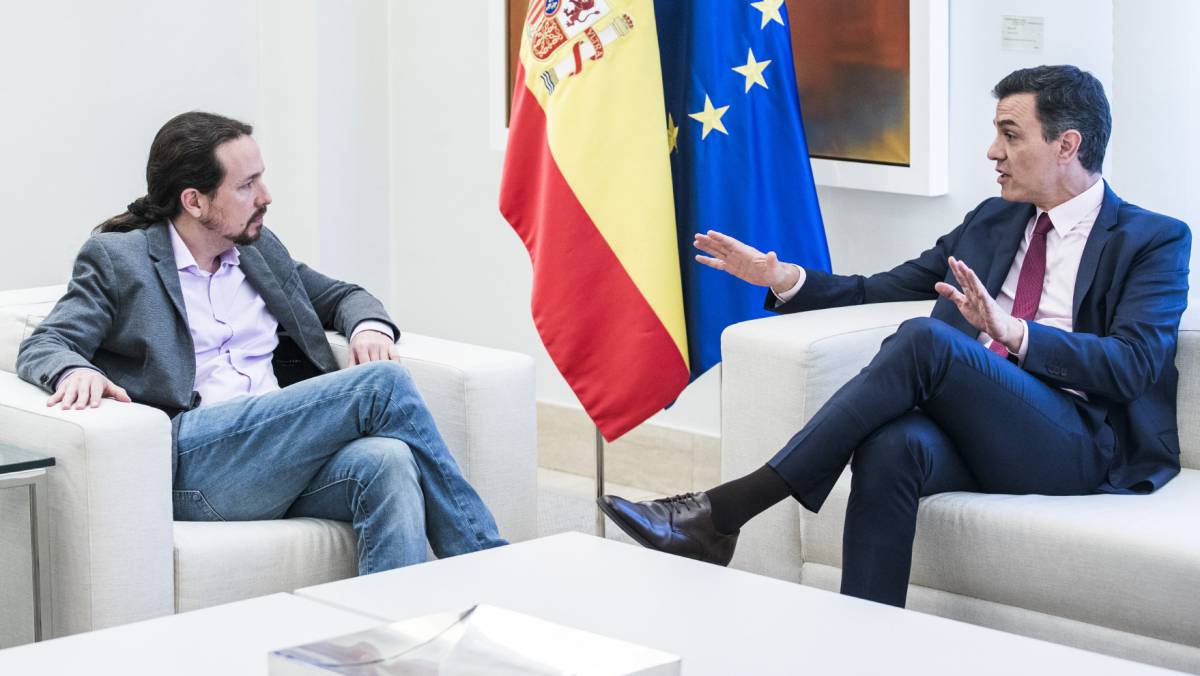 Sánchez e Iglesias, en mayo en La Moncloa.