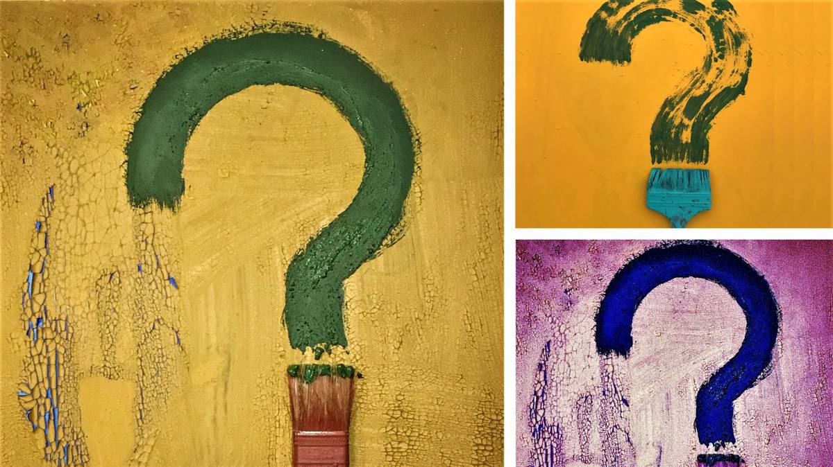 Composición de pinturas de Joseba García Plazuelo. Técnica mixta sobre lienzo. Serie creopinturas .