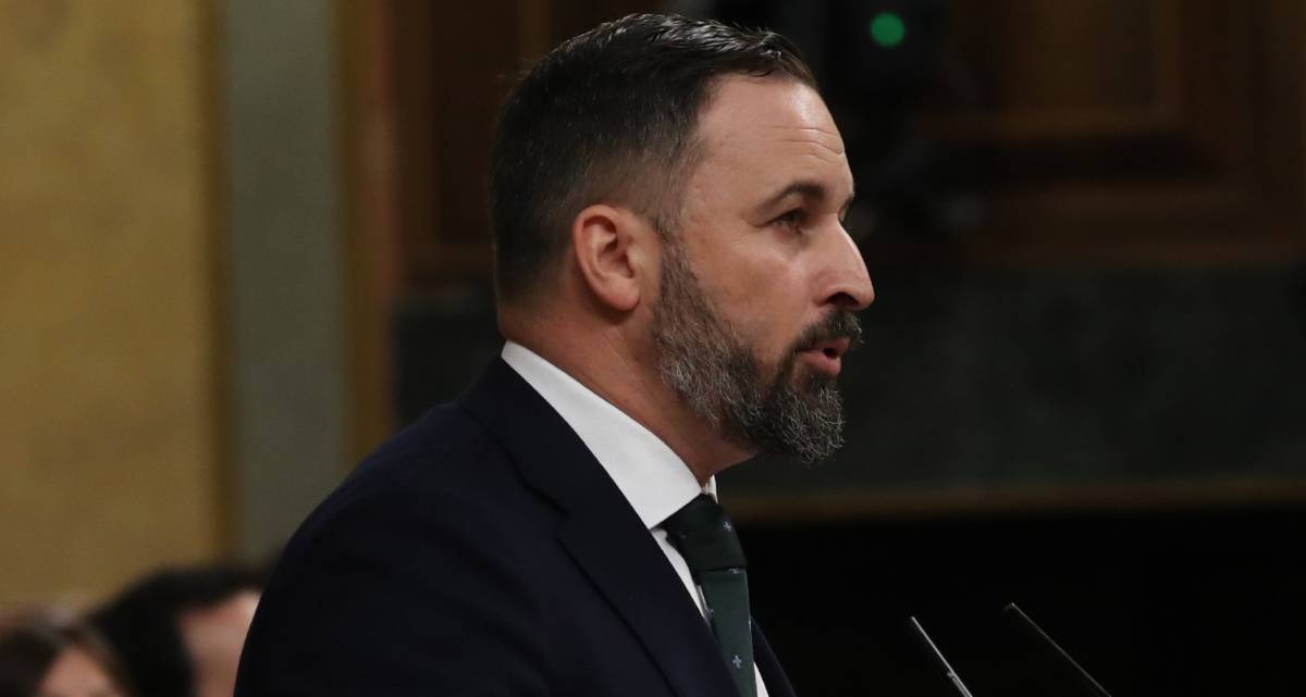 Santiago Abascal durante el pleno para la segunda votación de investidura en el Congreso de los Diputados. rn