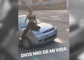 Quinientos euros de multa por pasear a una joven en el capó de un coche