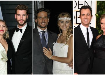 Miley Cyrus y Liam Hemsworth y otros famosos breves matrimonios
