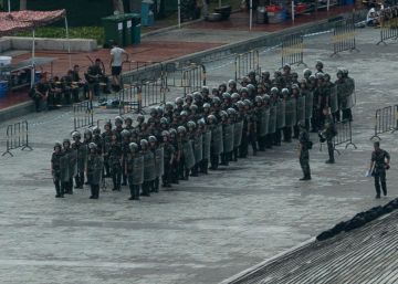 Los ejercicios antidisturbios de China