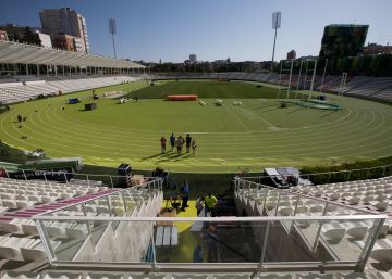 Vista general del estadio Vallehermoso.