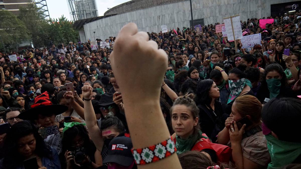 Una de las protestas en Ciudad de México.