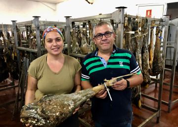 Jamones ibéricos de castañas y bellotas
