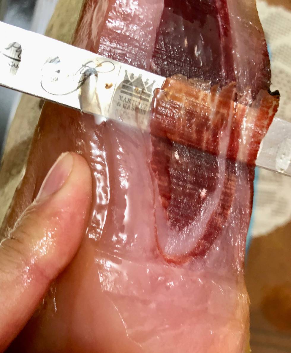 Aspecto de una paletilla de castañas al corte Capel
