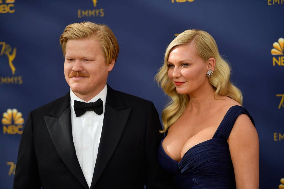 Kirsten Dunst con su marido Jesse Plemons en un evento en Los Ángeles en septiembre de 2018.