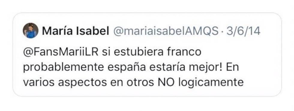 María Isabel y el tuit de Franco: crónica de una crisis de imagen muy mal gestionada
