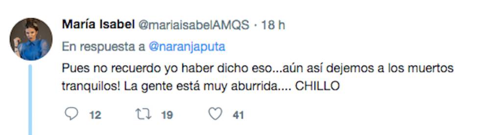 María Isabel y el tuit de Franco: crónica de una crisis de imagen muy mal gestionada