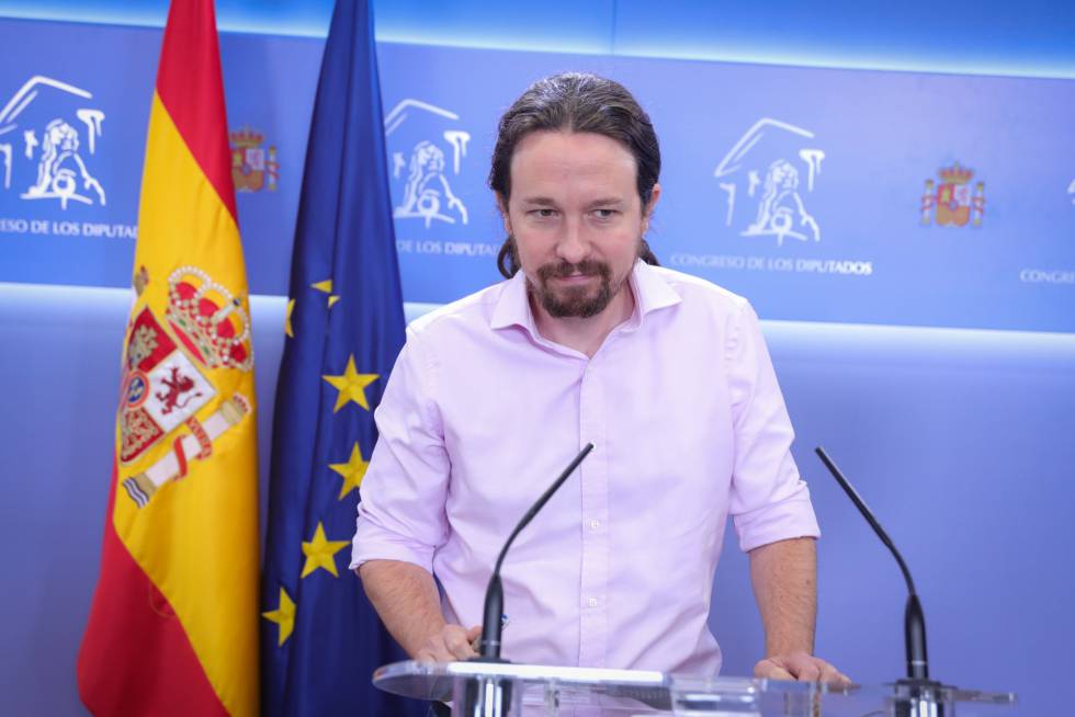 Podemos leader Pablo Iglesias after meeting with Felipe VI on Tuesday.