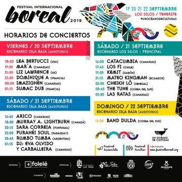 Programa de conciertos.