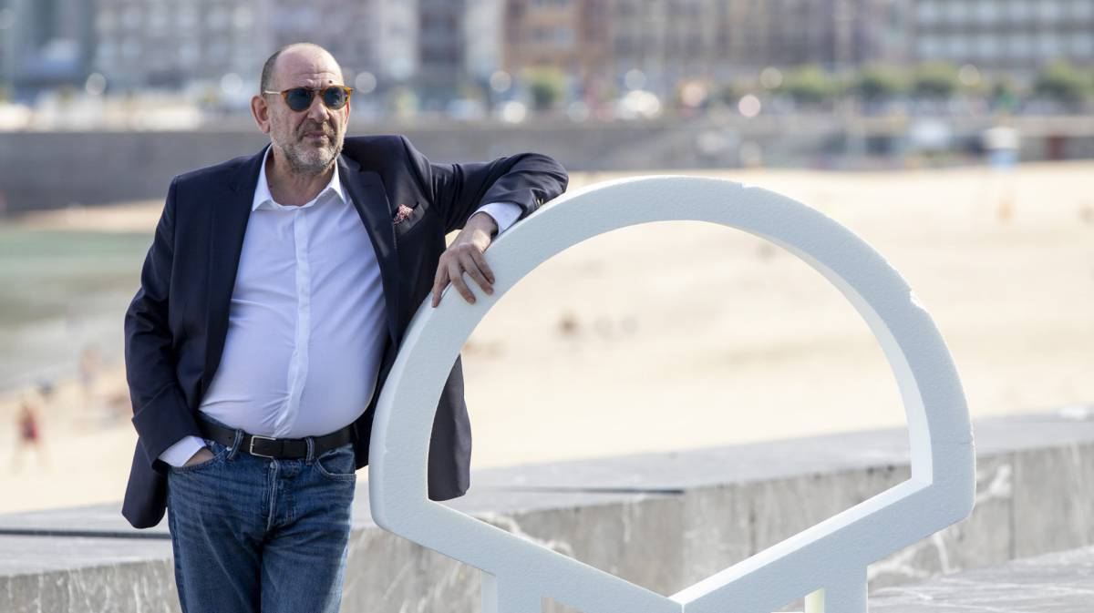 Karra Elejalde en San Sebastián, este sábado.