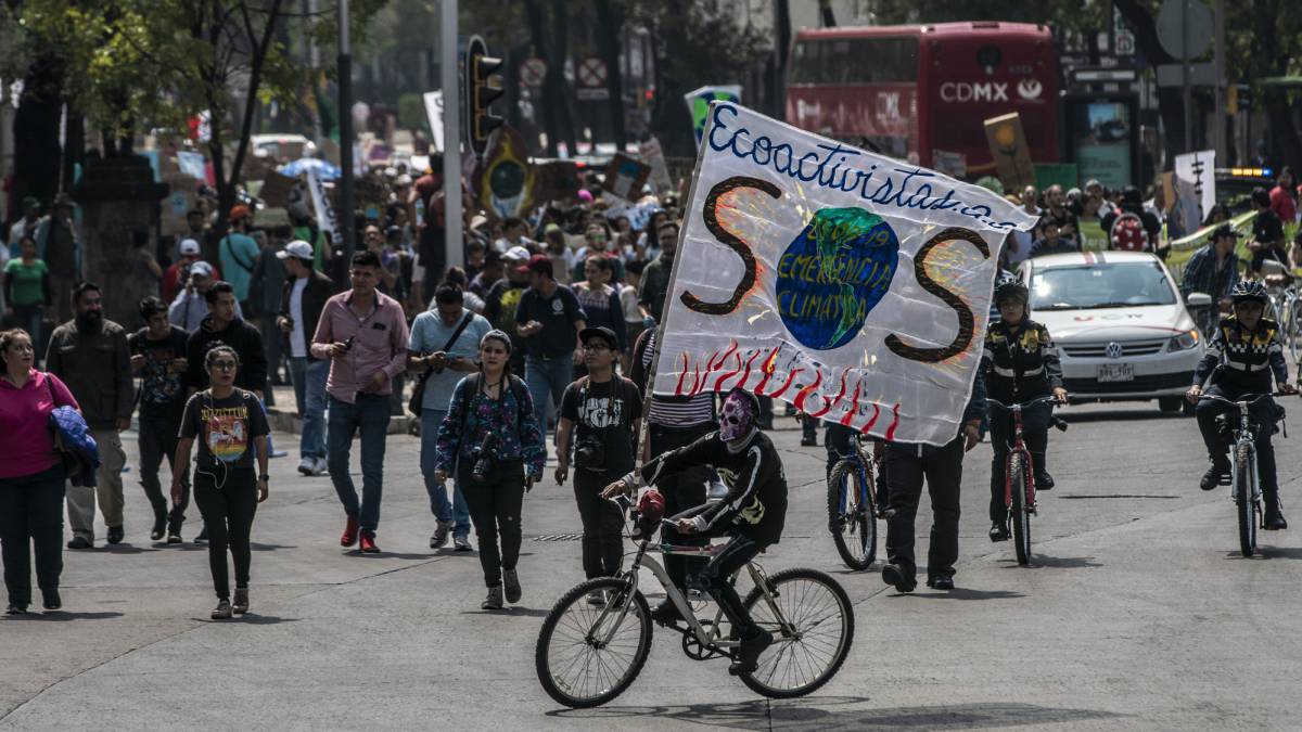 La protesta contra el cambio climático en México.