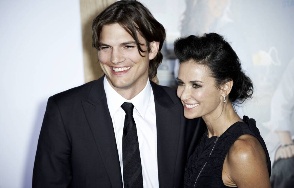 Ashton Kutcher y Demi Moore
