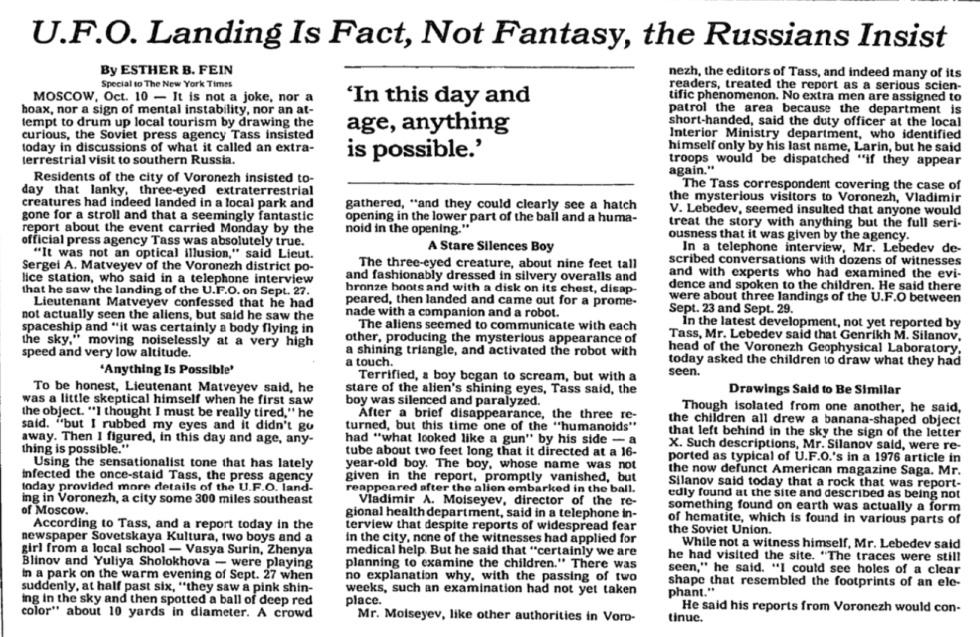 Noticia del 11 de octubre de 1989, del archivo de 'The New York Times'. Puede consultarse en su hemeroteca .