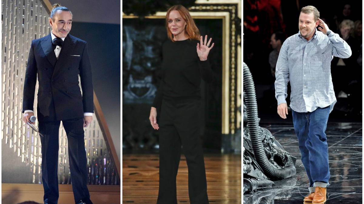 Los diseñadores John Galliano, Stella McCartney y Alexander McQueen.rn rn