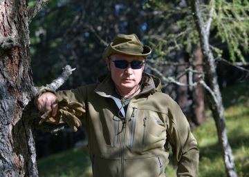 La visita de Vladímir Putin a la taiga