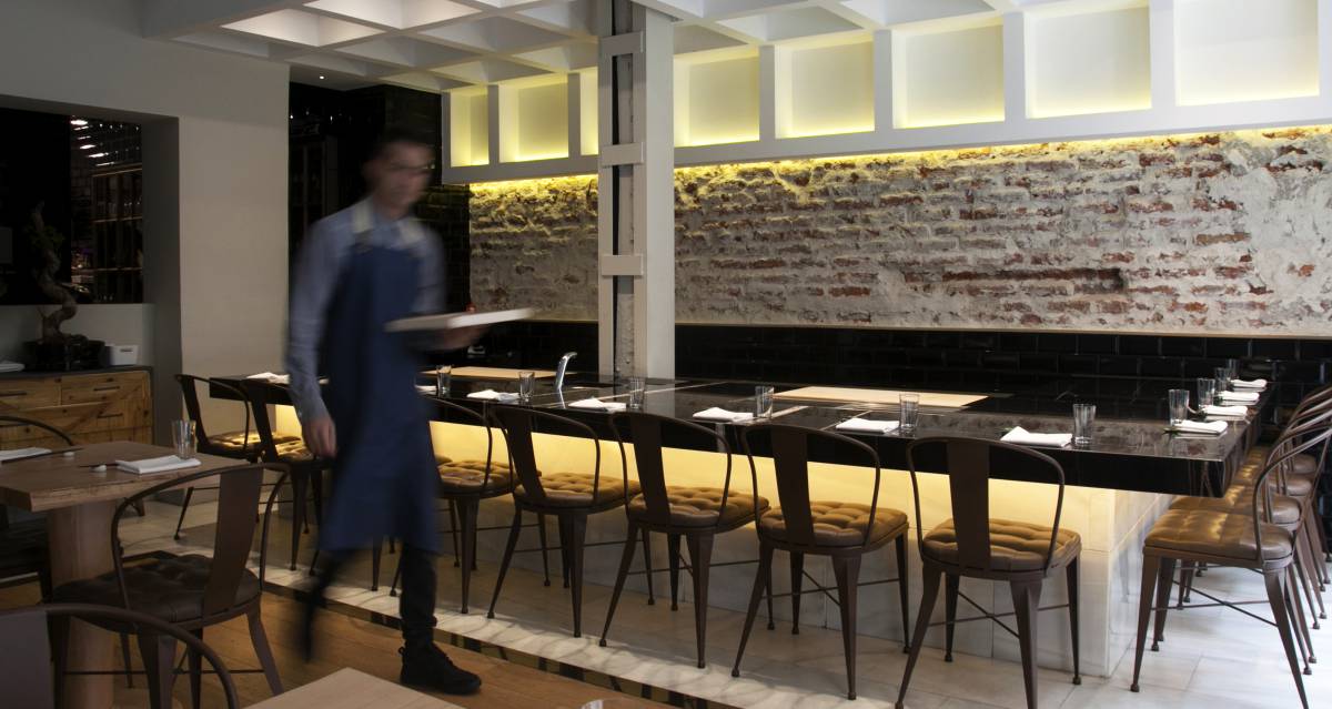 Comedor del restaurante Kappo, en Madrid, el año pasado.