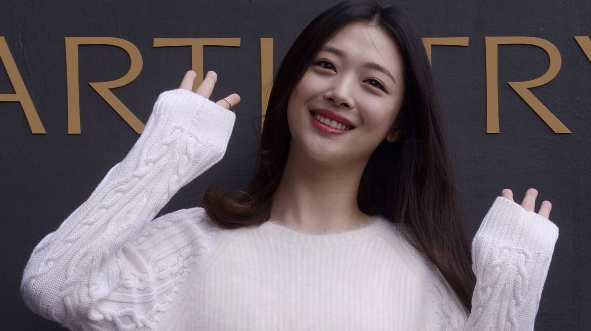 La estrella del pop coreana, Sulli, en 2015.