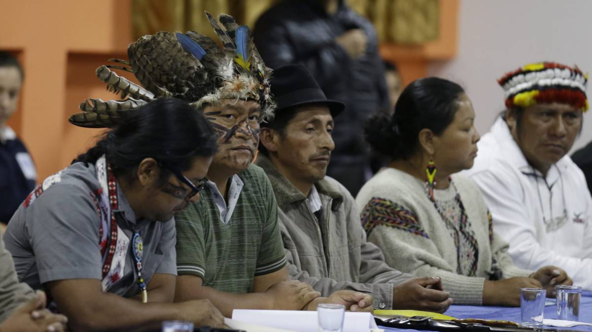 Los dirigentes indígenas de Ecuador.