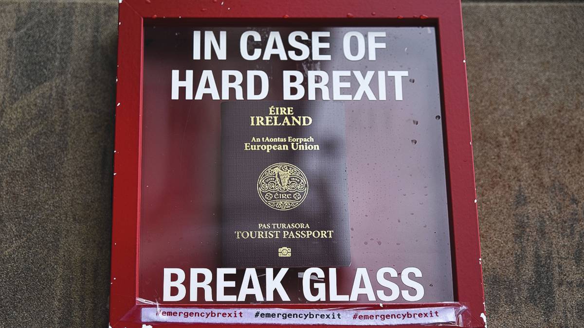 Un pasaporte irlandés, en Londres.