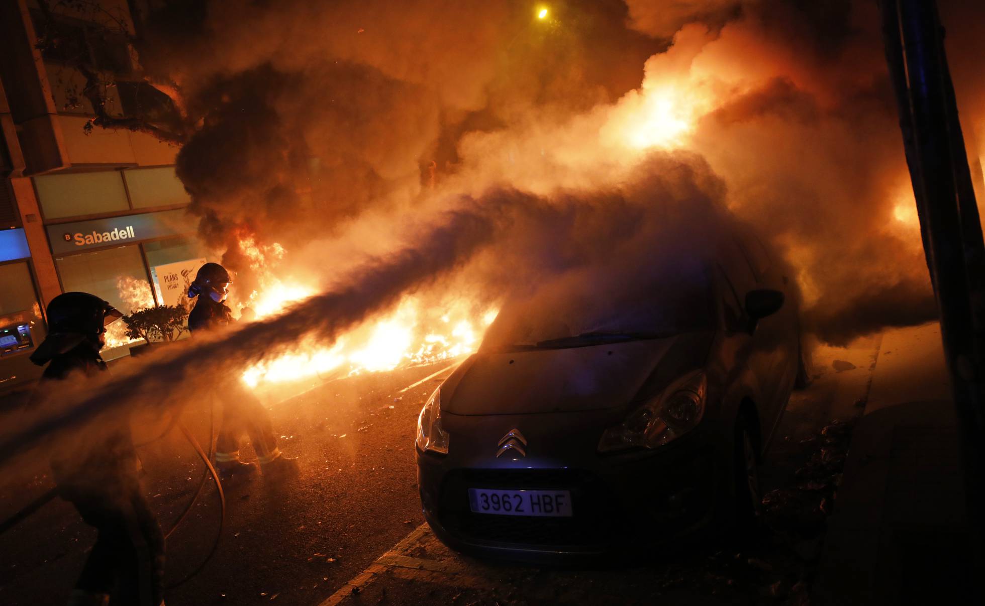 Disturbios en Cataluña