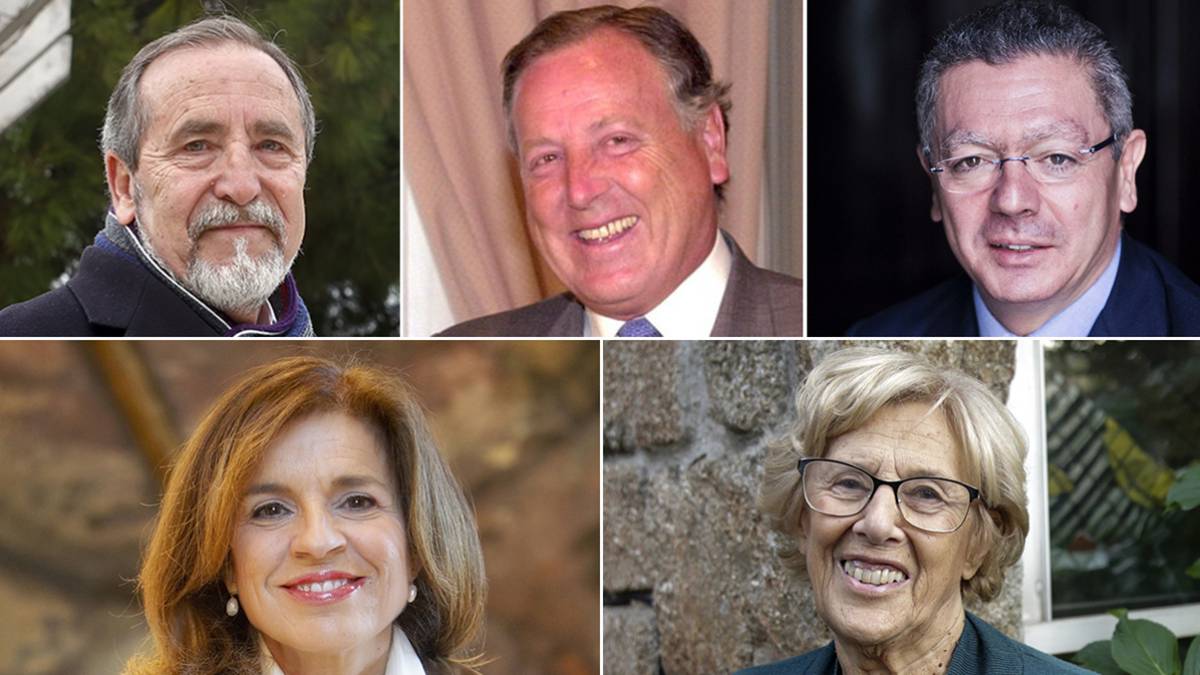 Barranco, Manzano, Gallardón, Botella y Carmena.
