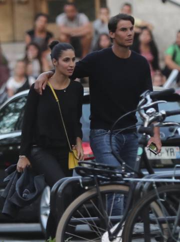 Rafa Nadal y Xisca Perelló en París, en junio de 2018.