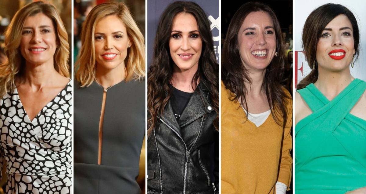 Begoña Gómez, Isabel Torres, Malú, Irene Montero y Lidia Bedman.