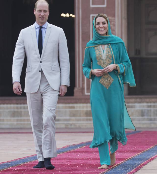 Los duques de Cambridge en Lahore.