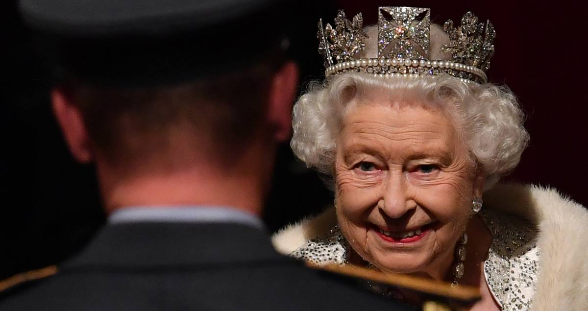 La reina Isabel II en la apertura del Parlamento, en Londres.