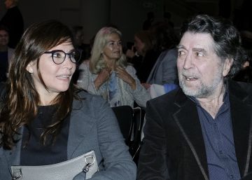 Joaquín Sabina y Jimena Coronado, en una charla en Madrid el 28 de octubre.