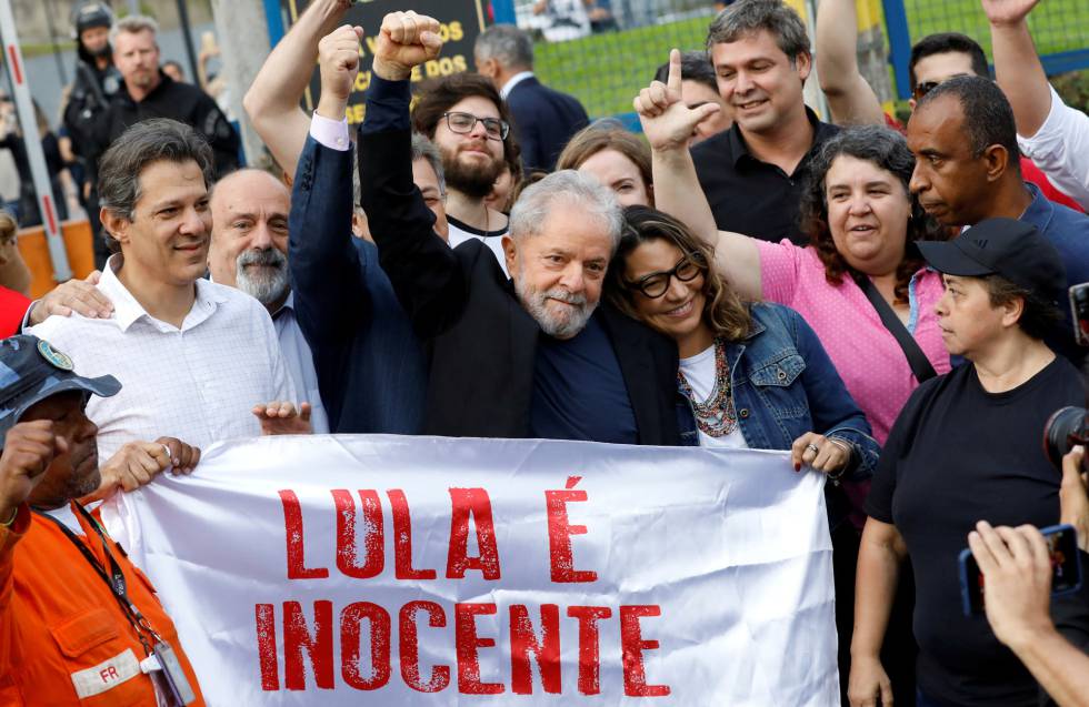 La liberación de Lula da Silva, en imágenes