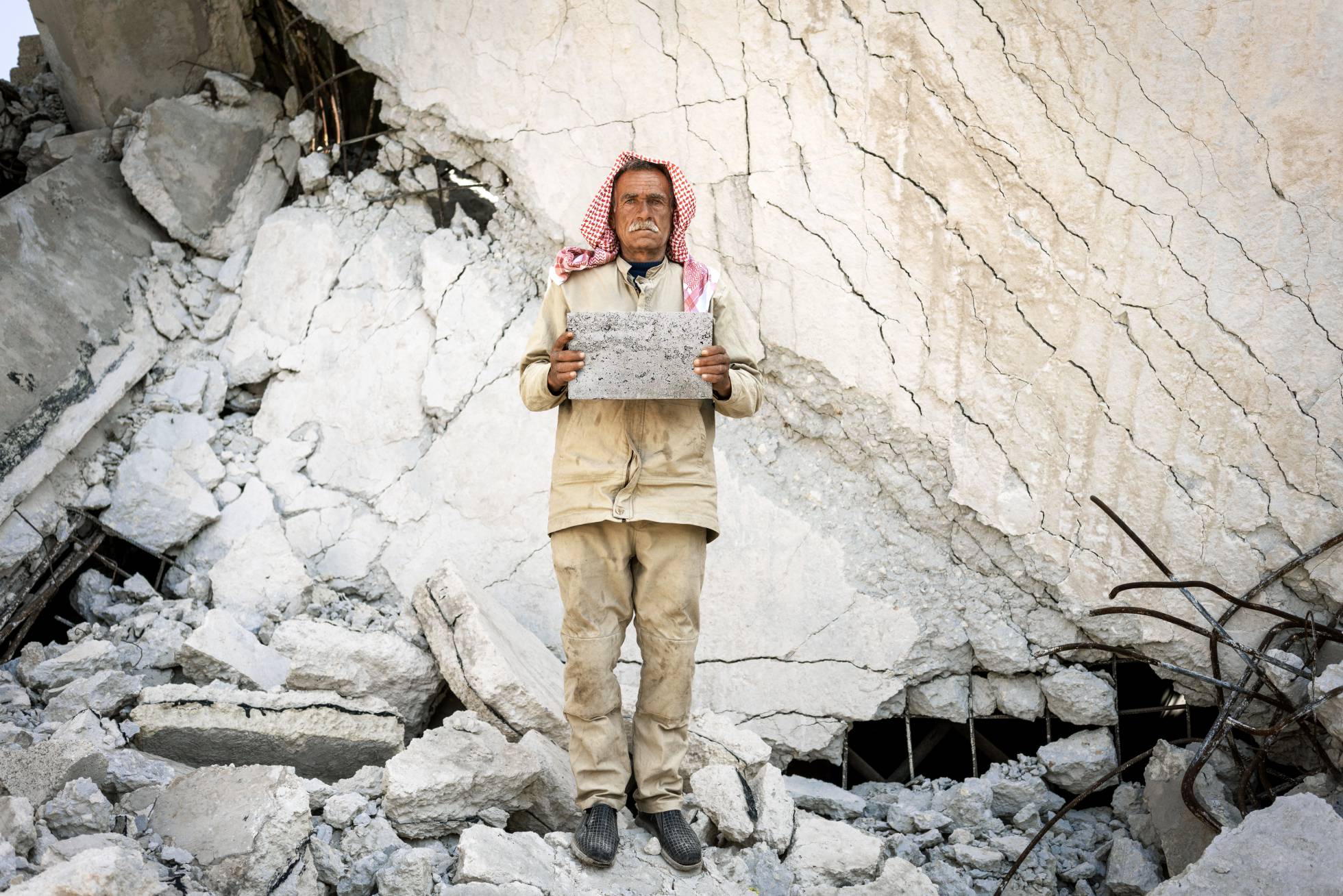Uno de los habitantes de Alepo que participan en el proyecto.