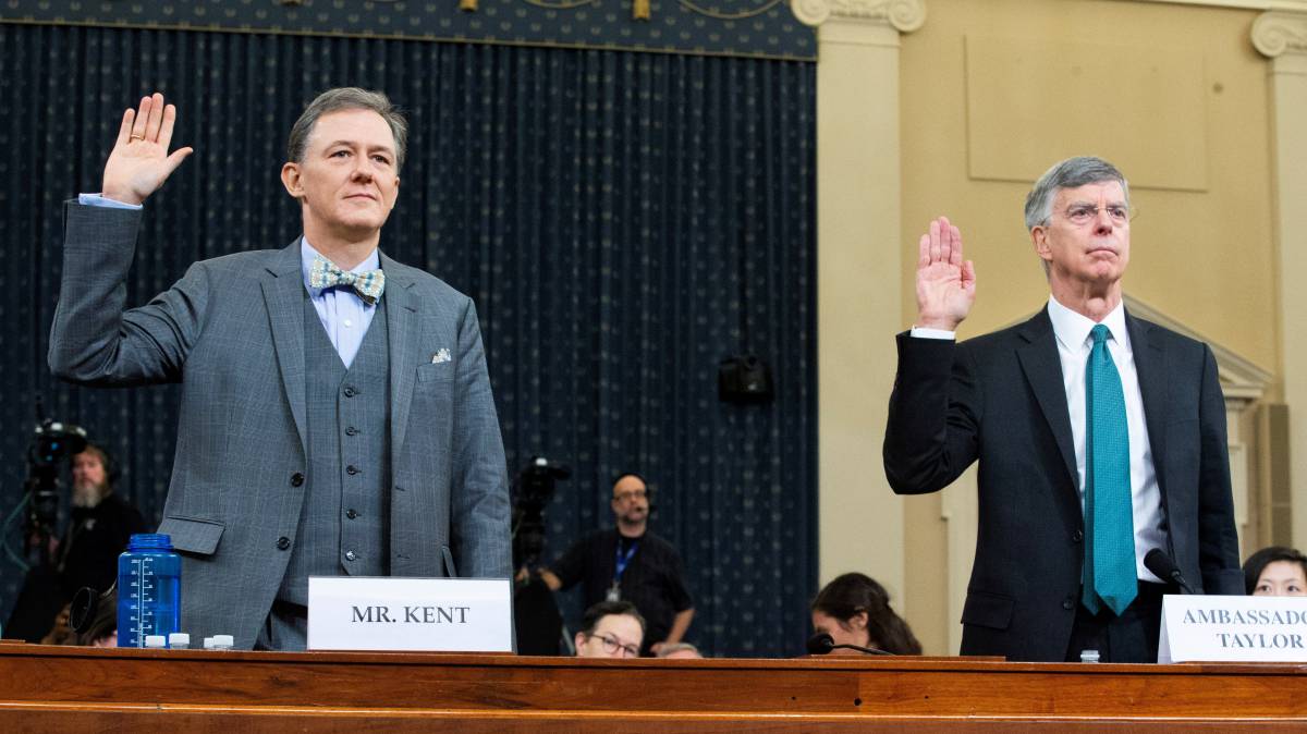 George Kent y William Taylor, en la comparecencia.