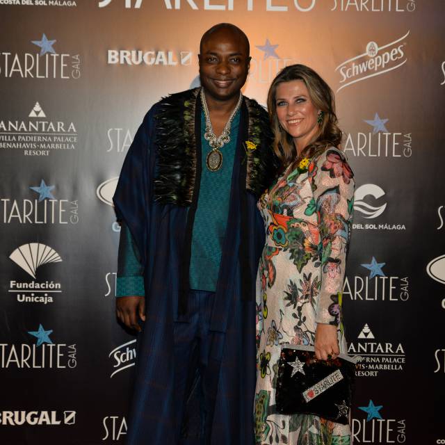 Shaman Durek y la princesa Marta luisa de Noruega, en Marbella, el pasado agosto.