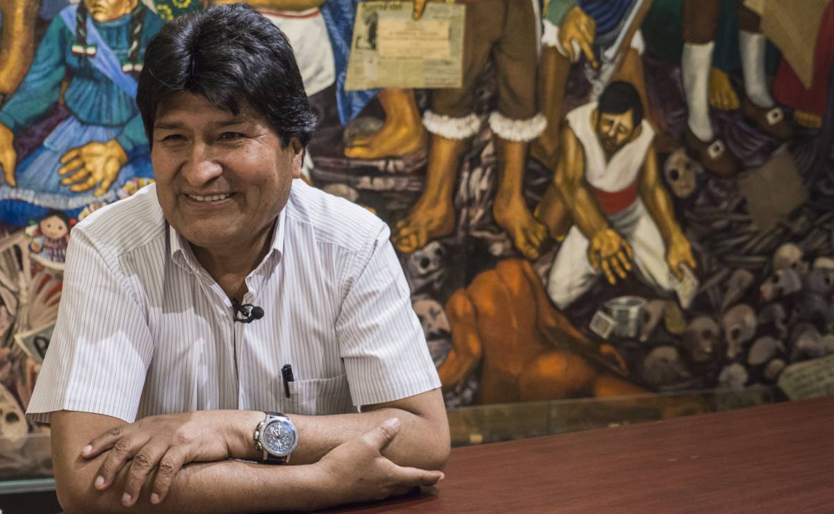Evo Morales, durante la entrevista este miércoles.
