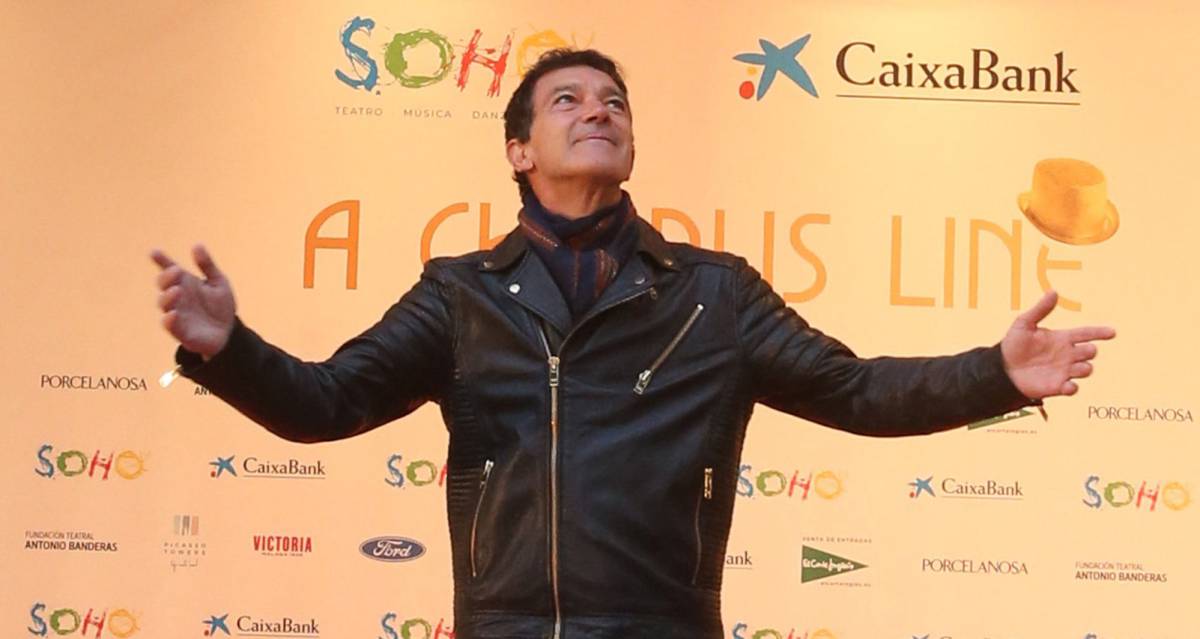 Antonio Banderas, en el estreno de 'A Chorus Line', en Málaga.
