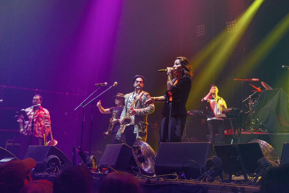 Ana Tijoux, durante su concierto en el festival Otoño Fauna, en mayo de este año, en Santiago de Chile.