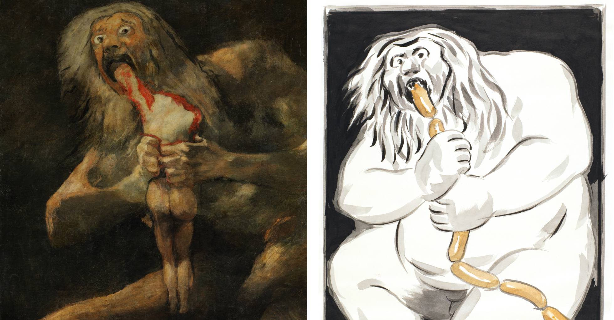 Imágenes de la exposición de El Roto en El Prado