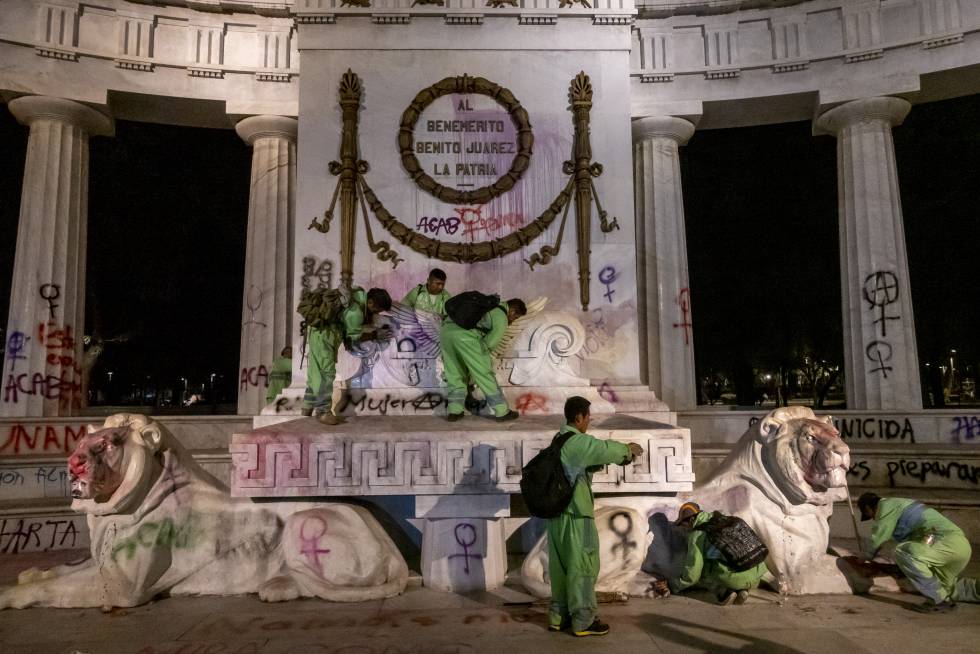 La mujeres de México protestan contra la violencia de género