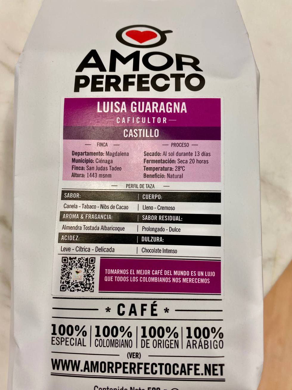 Amor Perfecto, cafés excelentes con carné de identidad