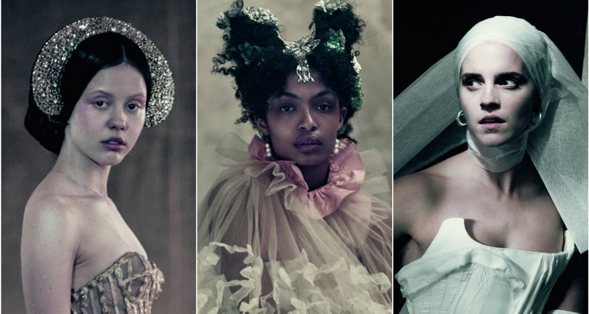 Mia Goth, Yara Shahidi y Emma Watson.