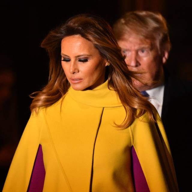 La pimera dama Melania Trump y el presidente Donald Trump.
