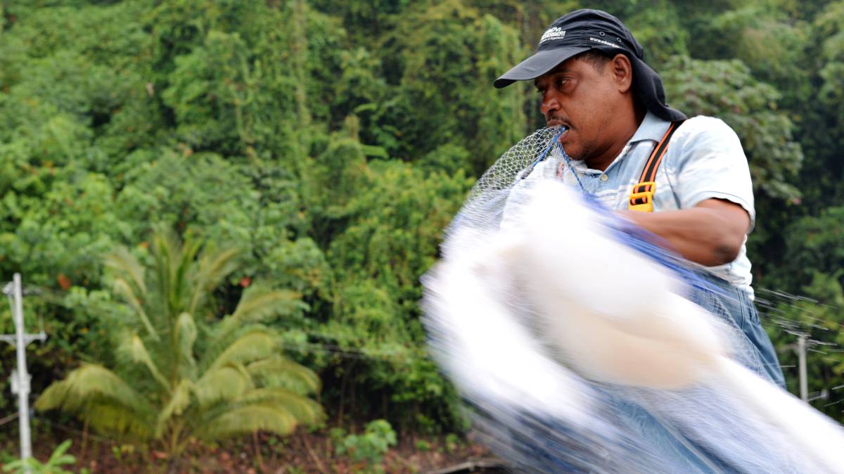 Uno de los pescadores colombianos.